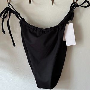 Londre Bodywear - The Ruched Drawstring Bottom - Matte Black